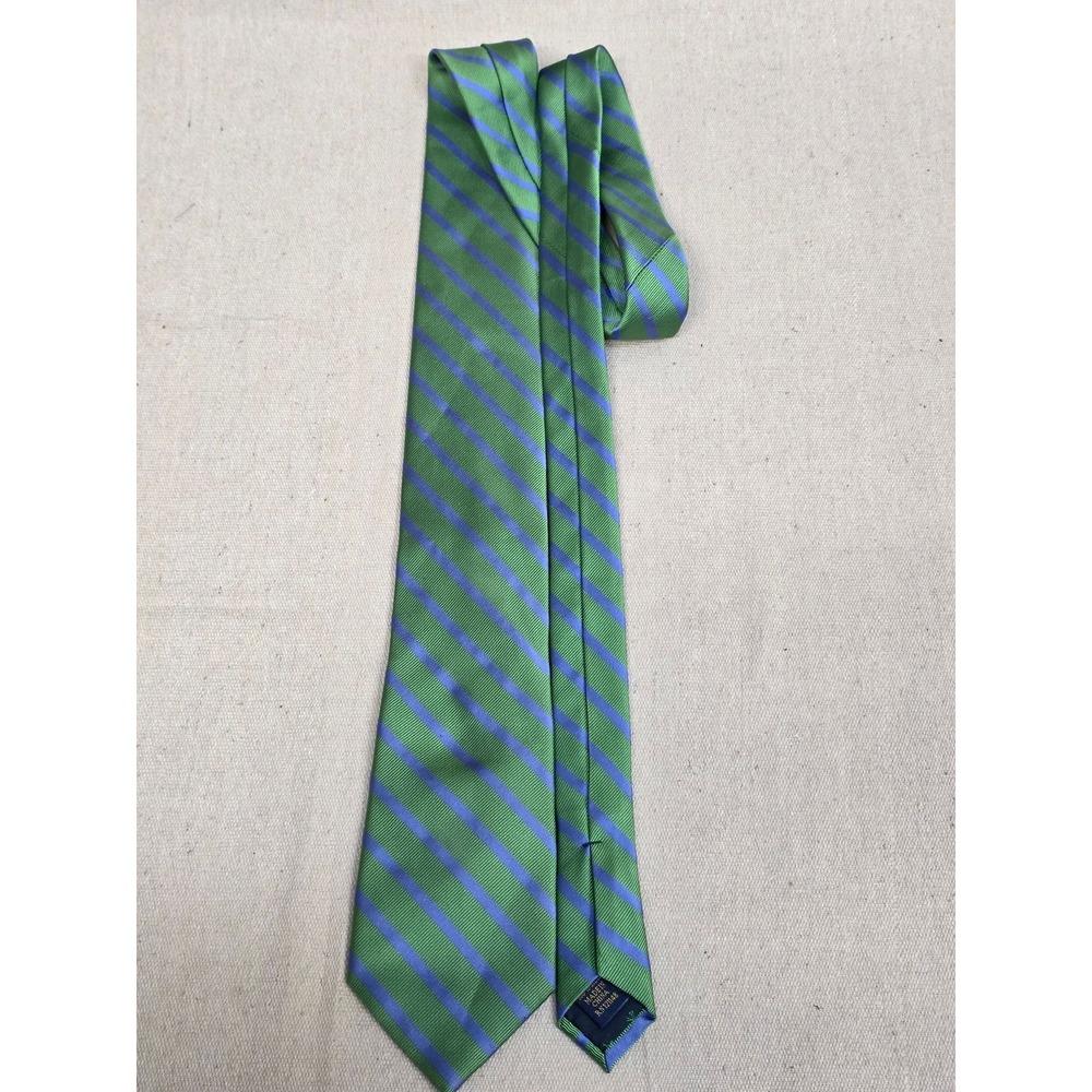 Club Room Mens Silk Necktie Green‎ Purple Diagonal Striped RN121148